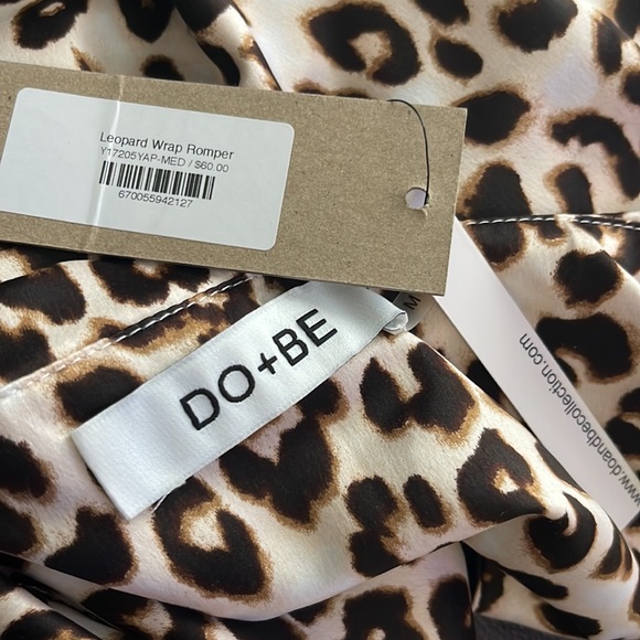 Do + Be Leopard Romper Shirts, Wrap Style Size: Medium, NWT!! - Picture 7 of 7